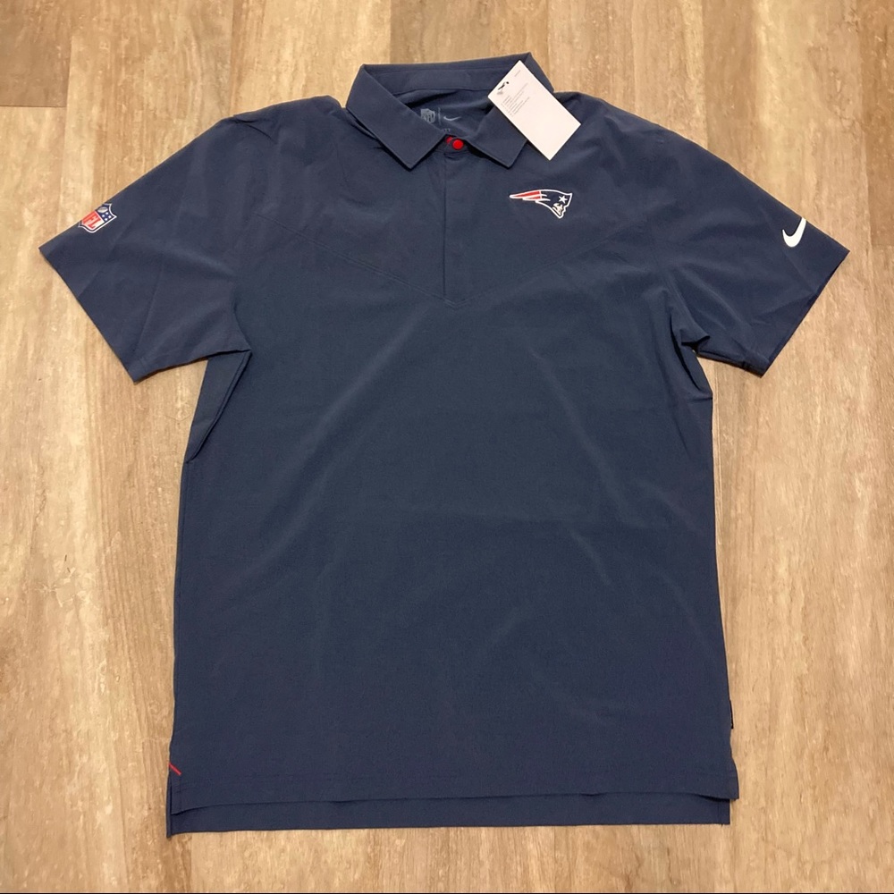 Men’s Nike Dri Fit NFL New England Patriots On-Field Short Sleeve Shirt Sz Lg